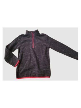 TEK GEAR Black Fleece Half Zip Pullover Girls Size 8